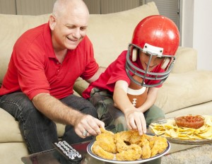 Football fans and food